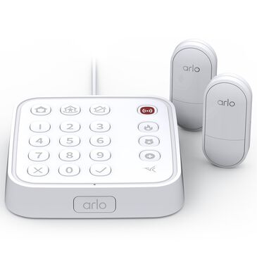 Arlo 3-Piece Home Security System with Wired Keypad Sensor Hub and 8-In-1 Sensors in White, , large