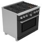 Cafe 6.2 Cu. Ft. Freestanding Natural Gas Range in Matte Black and Brushed Stainless, , large