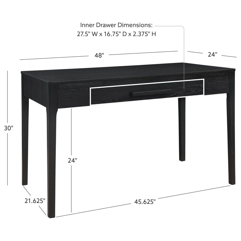 Linon Home Decor Wilcox Writing Desk in Black, , large