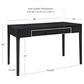 Linon Home Decor Wilcox Writing Desk in Black, , large