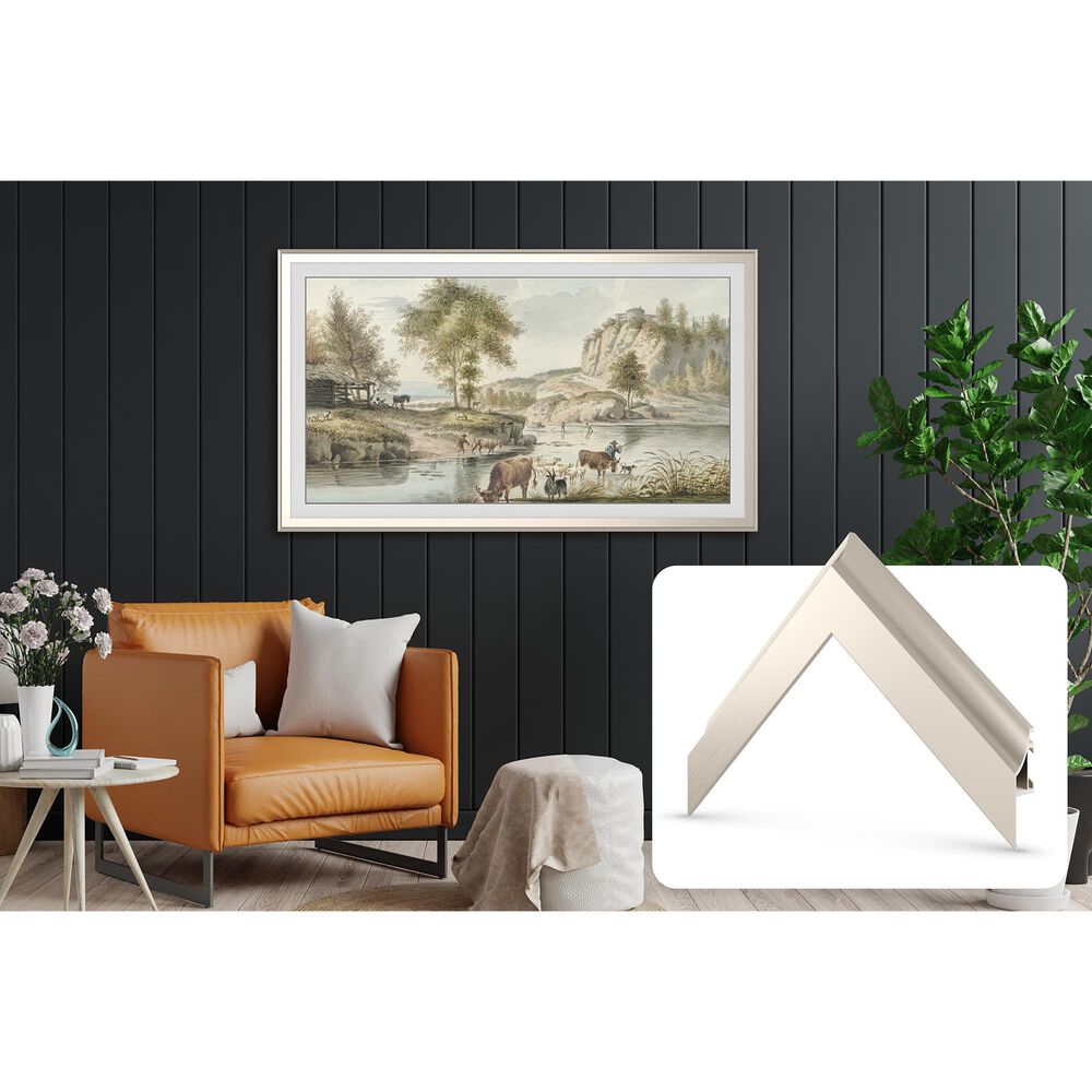 Deco TV Frames Alloy 85" Frame Bezel for Samsung the Frame TV in German Silver, , large