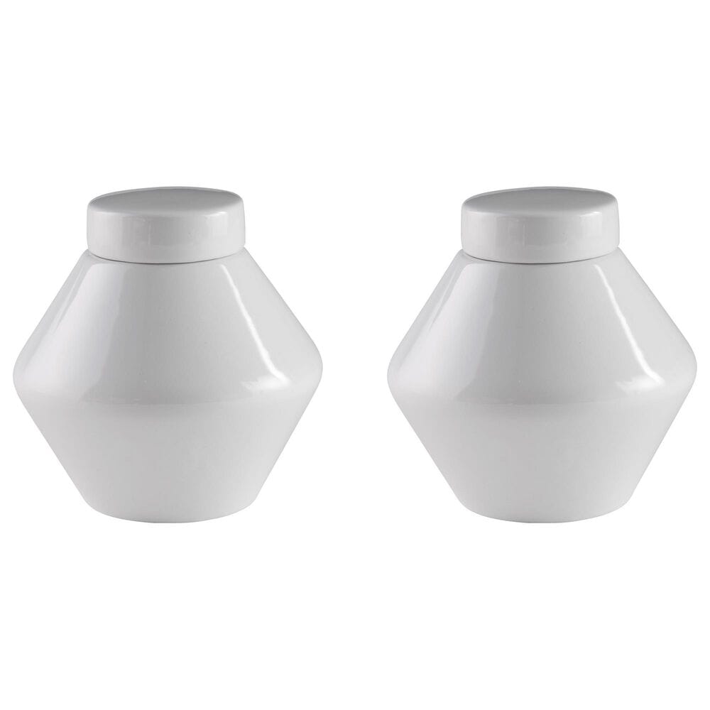 Ashley Domina 6" Jar in White (Set of 2), , large