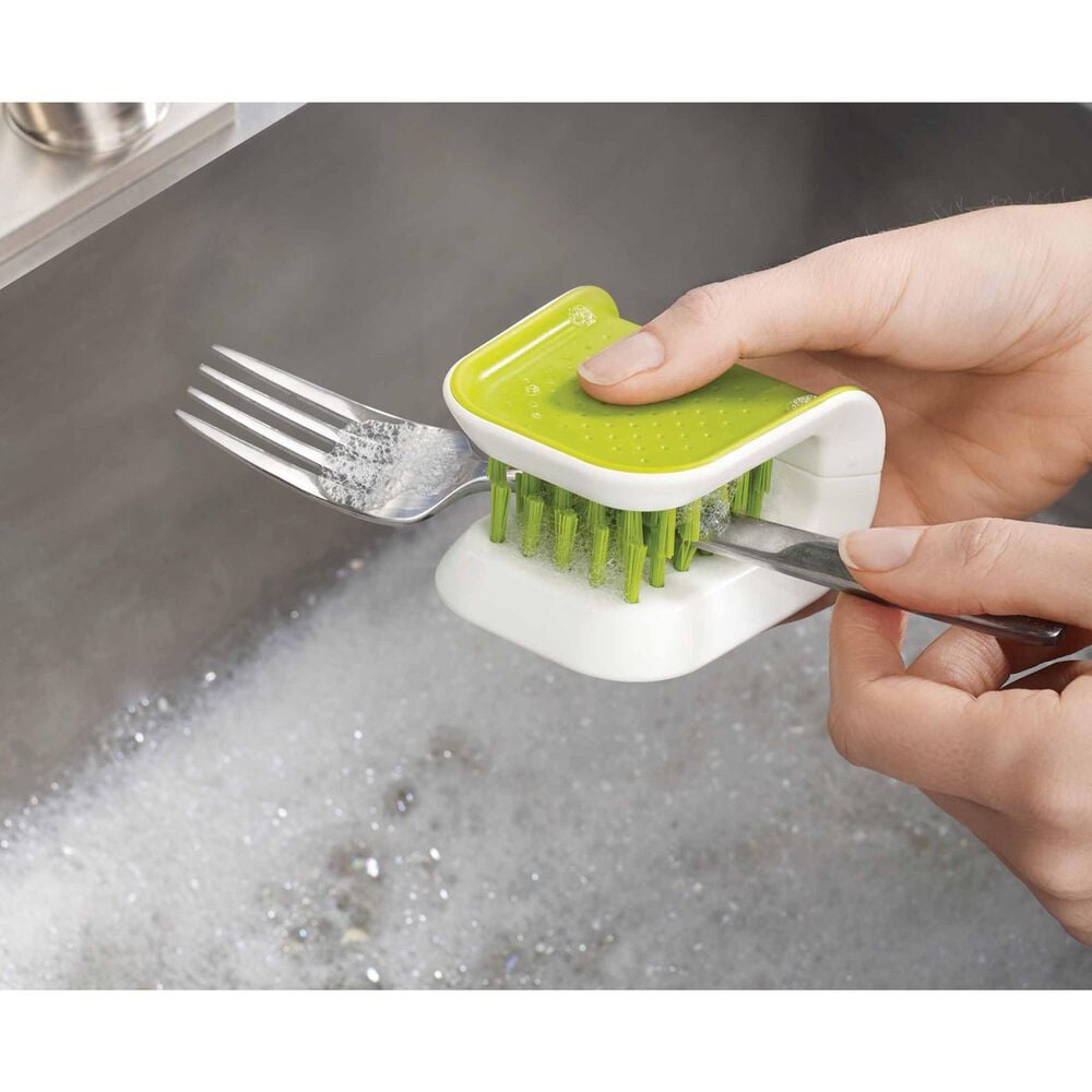 Joseph Joseph BladeBrush Knife and Cutlery Cleaning Brush in Green, , large