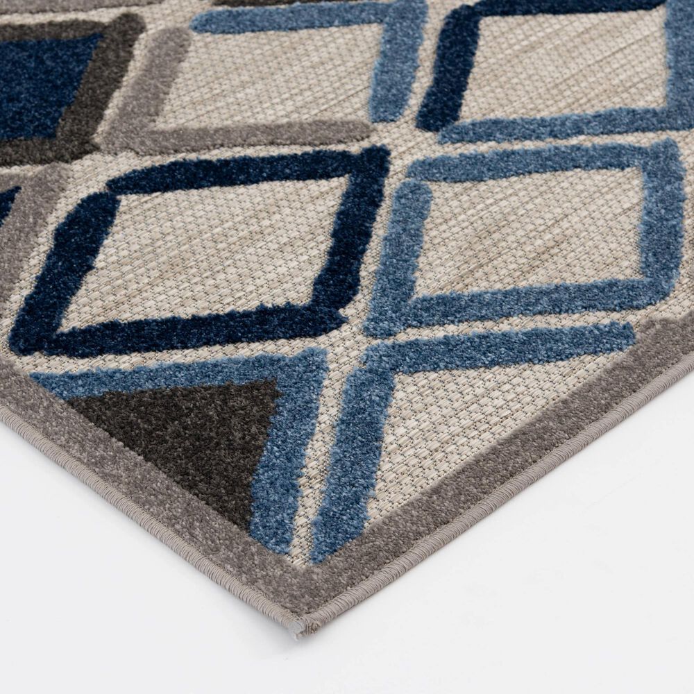 Central Oriental Fontana Parlan 3&#39;1&quot; x 5&#39;3&quot; Gray and Blue Area Rug, , large