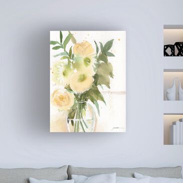 Timberlake Sheila Golden "Watercolor Bouquet in Yellow 2" 24" x 18"  Canvas Art, , large