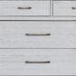 Sasha Lee Traditional 7 Smooth Drawer Dresser in White and Brown, , large