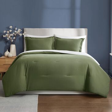 Pem America Essential Cotton 3-Piece King Comforter Set in Green, , large