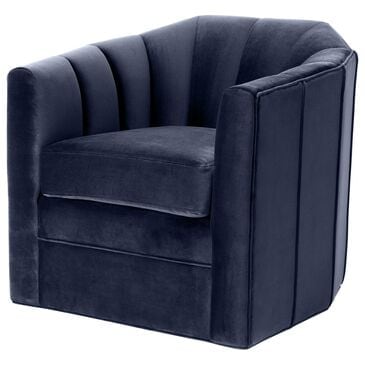 Eichholtz Delancey Swivel Chair in Midnight Blue Velvet, , large
