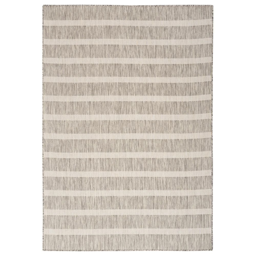 Nourison Positano POS03 Grey and Ivory 7&#39; x 10&#39; Indoor/Outdoor Area Rug, , large