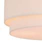 Vaxcel Burnaby 4-Light Semi-Flush Mount with White Linen Shade in Black, , large