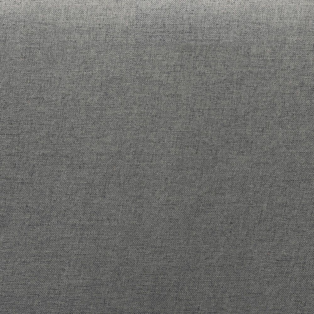 Baxton Studio Dexter Twin Panel Headboard with Dark Grey Fabric in Walnut Brown, , large