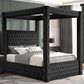 Crown Mark Annabelle King Upholstered Bed in Black, , large