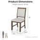 Furniture of America Virex Upholstered Side Chair in Dark Walnut (Set of 2), , large