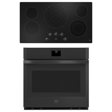 GE Appliances 2-Piece Kitchen Package with 30" Smart Built-In Single Wall Oven and 36" Electric Cooktop in Black, , large