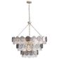 Golden Lighting Cascada 3-Tier 13-Light Pendant with Smoke Plated Glass Shade in Aegean Silver, , large