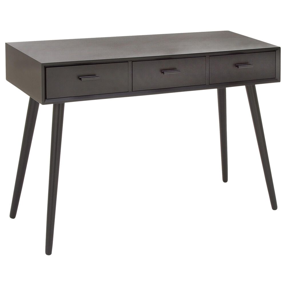 Uma Enterprises 3-Drawer Modern Console Table in Black, , large