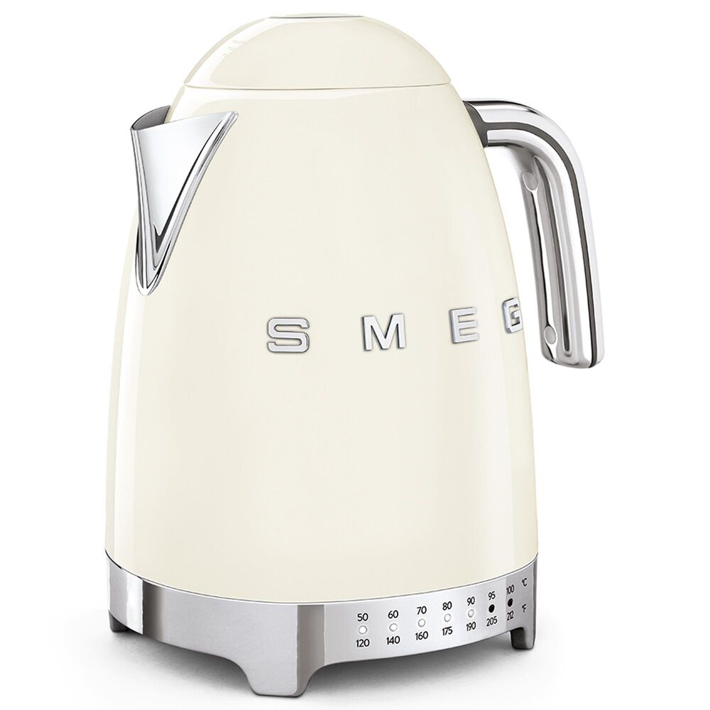 Retro Style 1.7L Electric Kettle | Cream & Stainless Steel