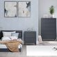 Ashley Simmenfort 2-Drawer Nightstand in Navy Blue, , large