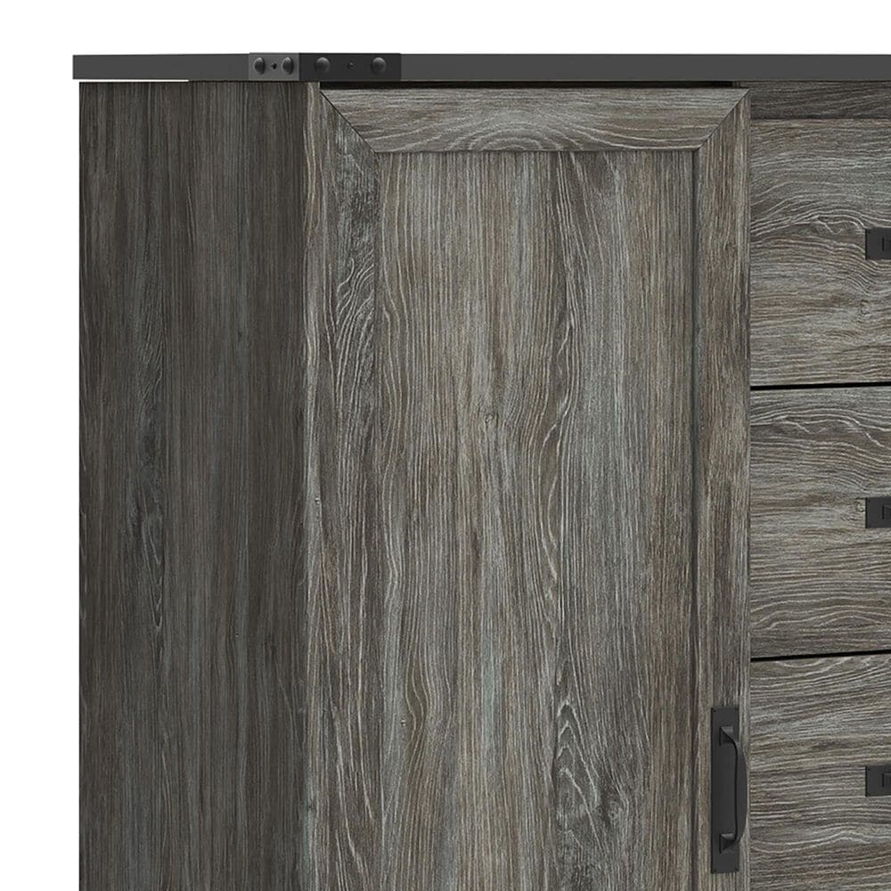Ashley Frandern 5-Drawer Dressing Chest in Rustic Warm Gray, , large