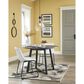 Signature Design by Ashley Centiar Round Dining Table in Black and Dark Charcoal, , large