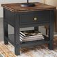 A-America Stormy Ridge End Table in Chickory and Slate Black, , large