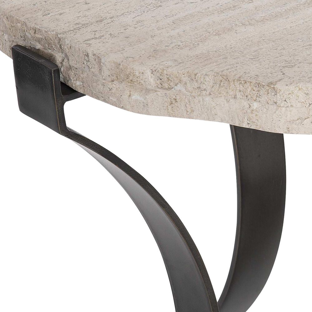 Bernhardt Sayers Side Table in Oil-Rubbed Bronze and White, , large