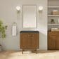 James Martin Laurent 30" Single Bathroom Vanity in Honey Oak with 3 cm Charcoal Soapstone Silestone Top and Rectangular Sink, , large