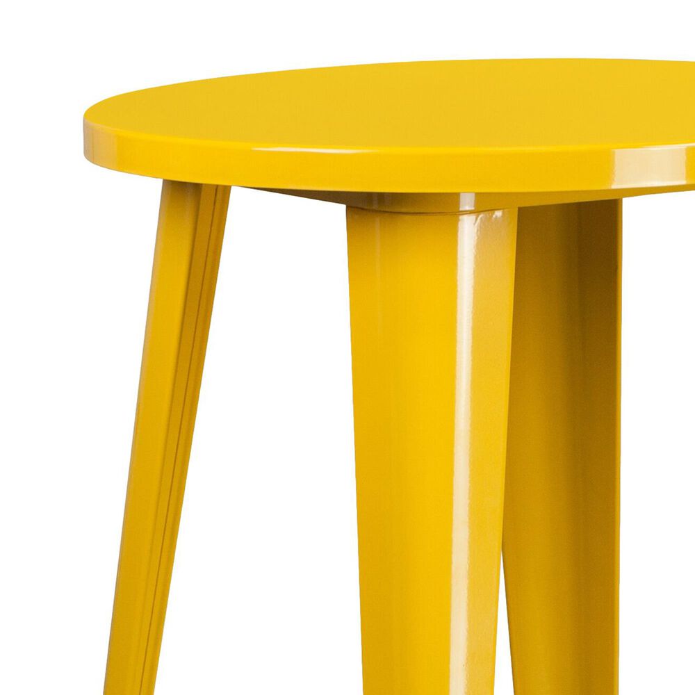 Flash Furniture 5-Piece Metal Bar Table Set in Yellow, , large