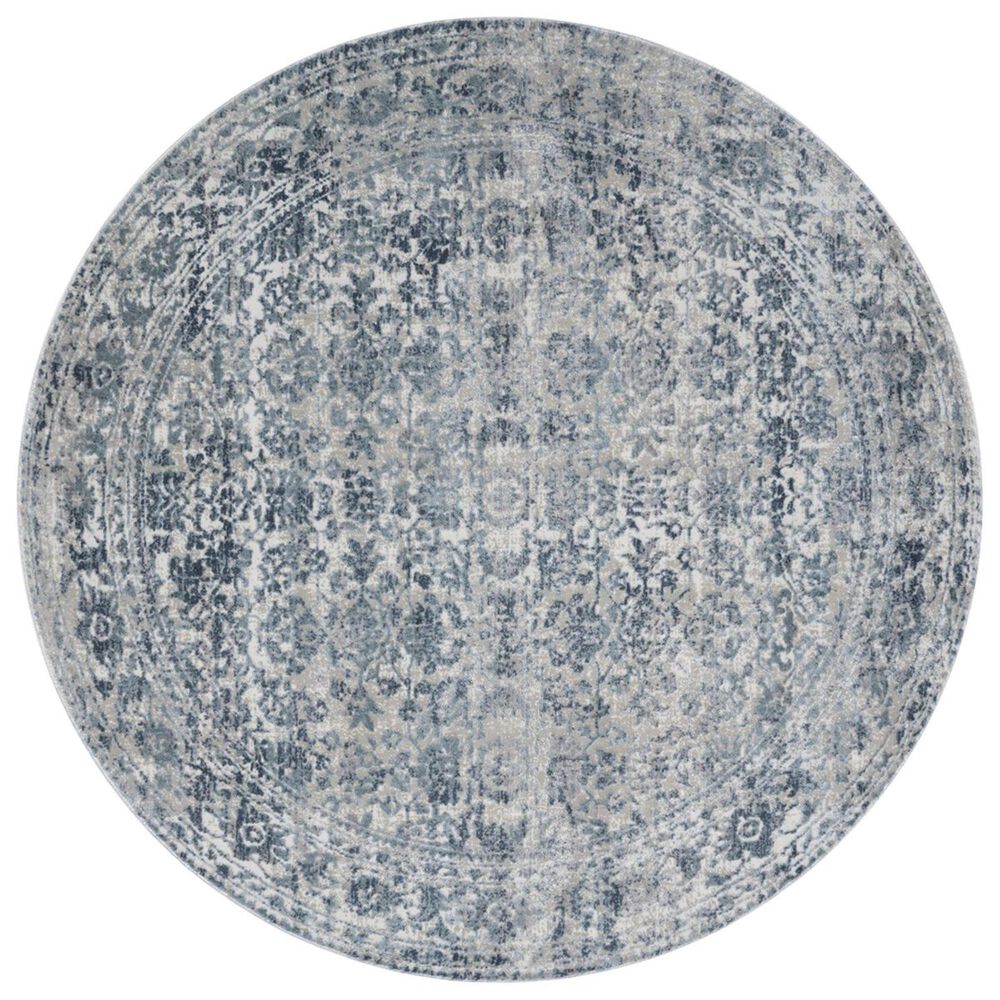 Loloi Patina PJ-06 5"3" Round Sky and Stone, , large