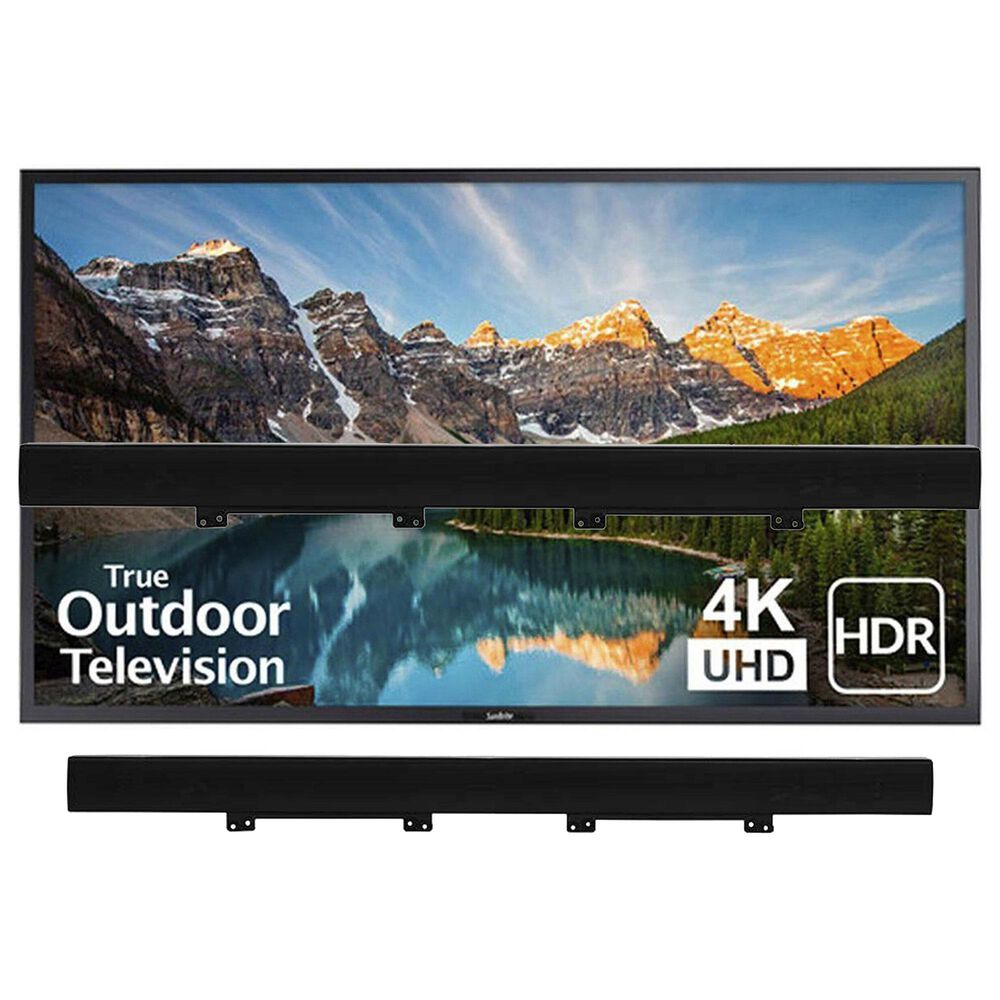 Sunbrite 55" Veranda 2 Series Outdoor Full Shade 4K UHD HDR - Smart TV with 2-Channel All-Weather Soundbar in Black, , large