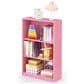HOMLUX 3-Tier Display Bookshelf with Adjustable Shelves in Pink, , large