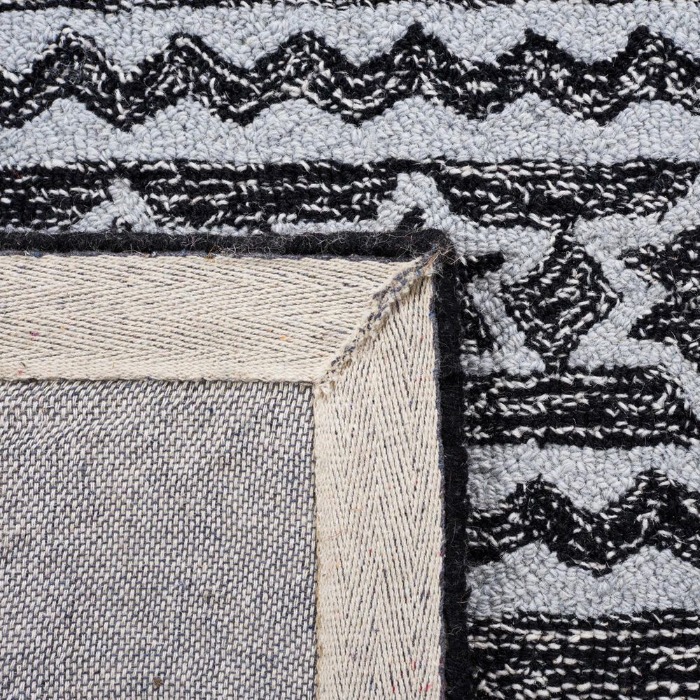 Safavieh Micro-Loop Southwestern 5&#39; x 8&#39; Black and Ivory Area Rug, , large