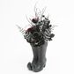 The Gerson Company 22"H Resin Halloween Witch Boots with Floral Arrangement in Black, , large