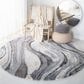 Safavieh Cyrus Shag CYR118G 3" Round Grey and Beige Area Rug, , large