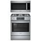 Bosch 800 Series 2-Piece Kitchen Package with 4.8 Cu. Ft. Gas Slide-in Range and 1.9 Cu. Ft. Over-The-Range Microwave in Stainless Steel, , large