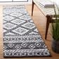 Safavieh Micro-Loop Southwestern 2"3" x 9" Black and Ivory Runner, , large