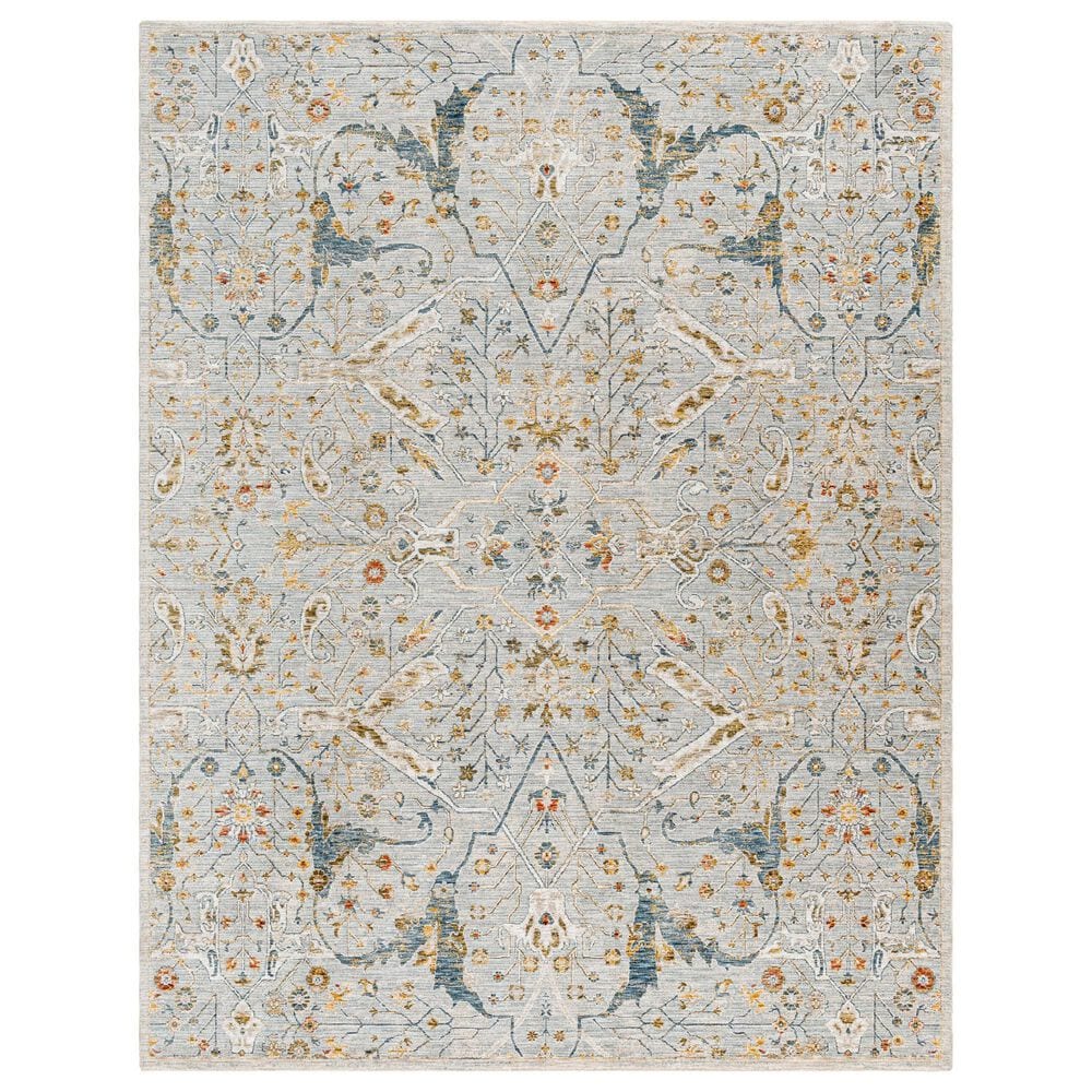 Surya Reina Denim, Light Gray, Cream, Tan, Mustard, Olive and Rust 12" x 15" Area Rug, , large