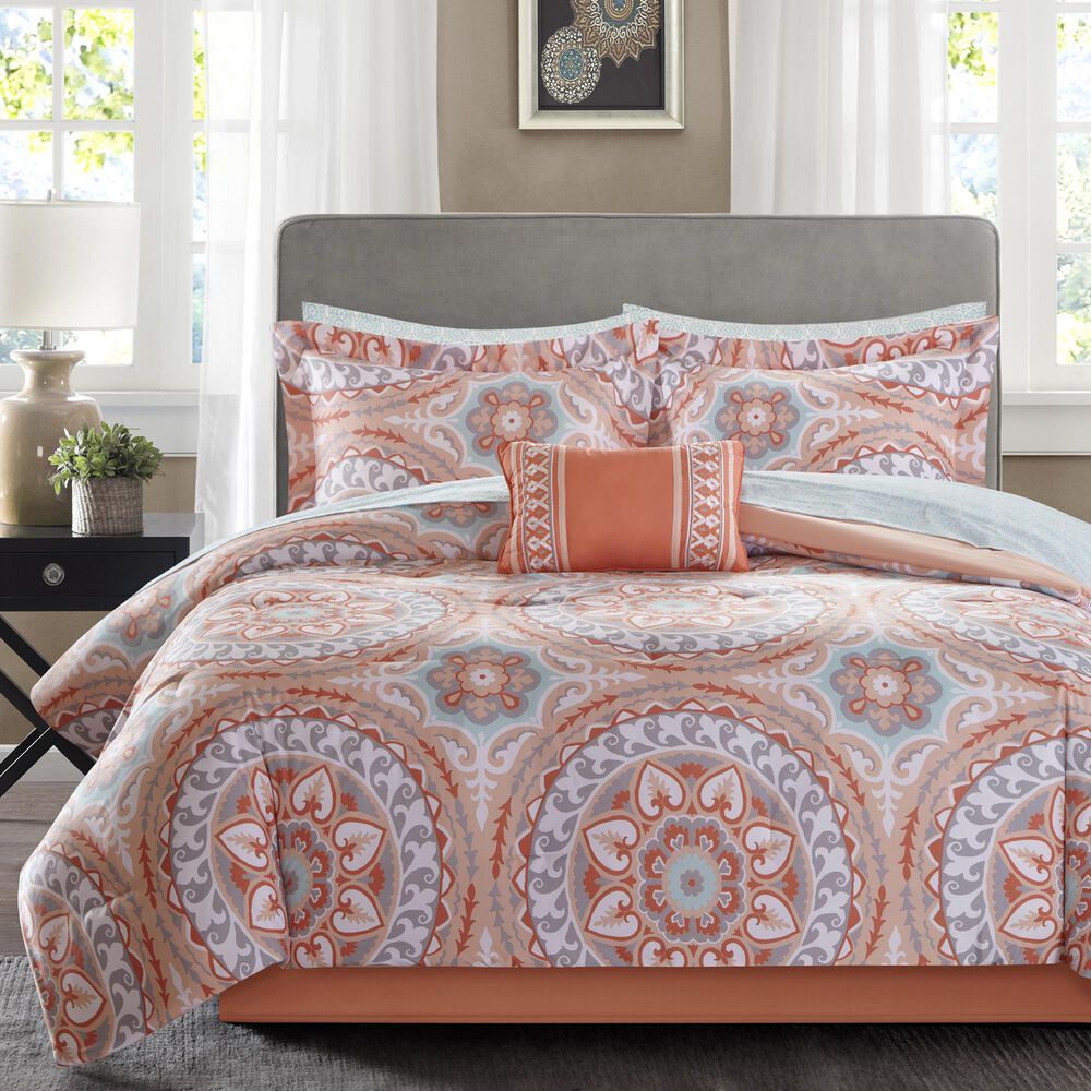 Hampton Park Serenity 7-Piece Twin XL Comforter Set in Coral, , large