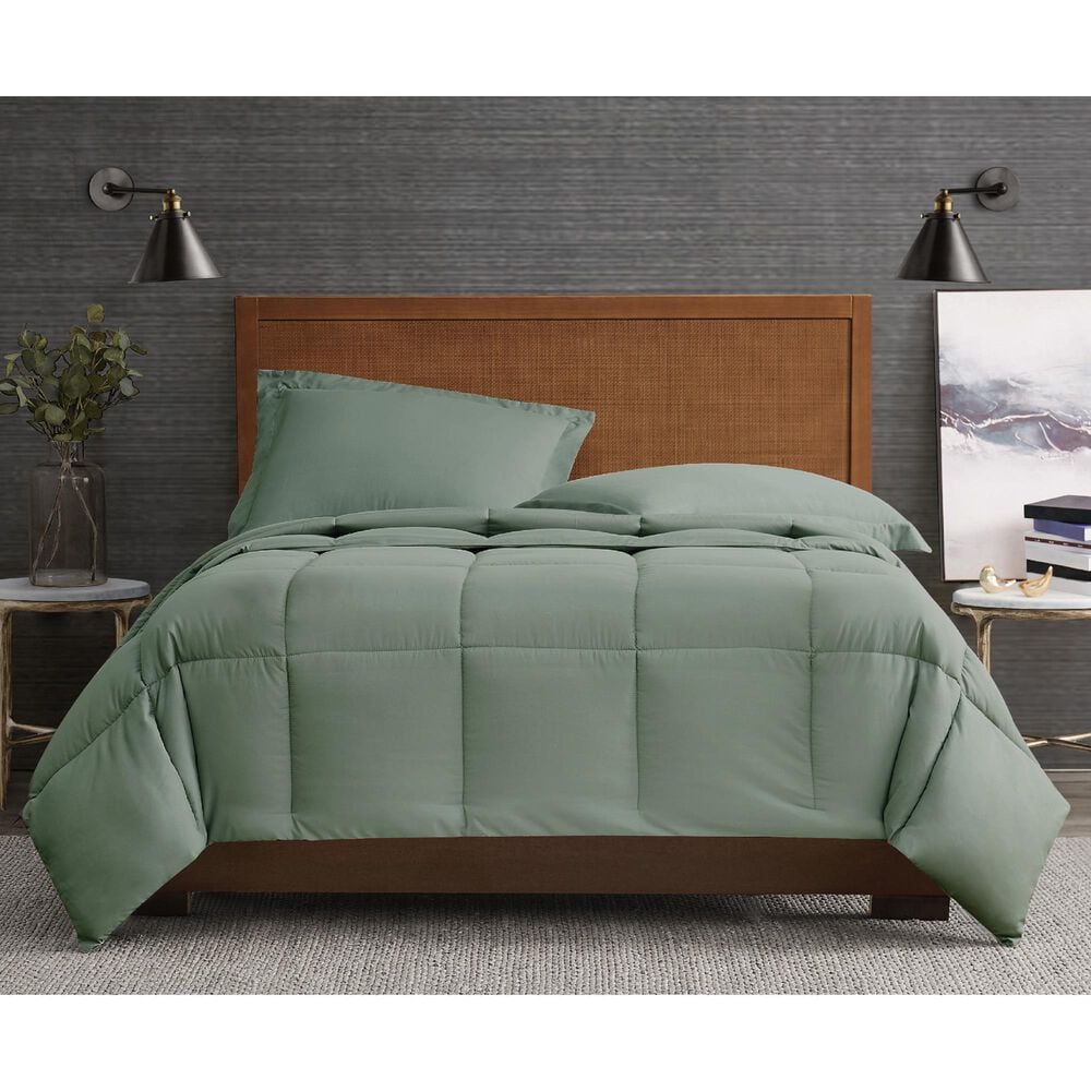 Pem America London Fog Garment Wash 3-Piece Full/Queen Comforter Set in Green, , large