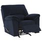 Ashley SimpleJoy Manual Rocker Recliner in Navy, , large