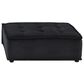 HOMLUX Anna C 5-Piece Stationary Sectional Sofa in Black Velvet, , large