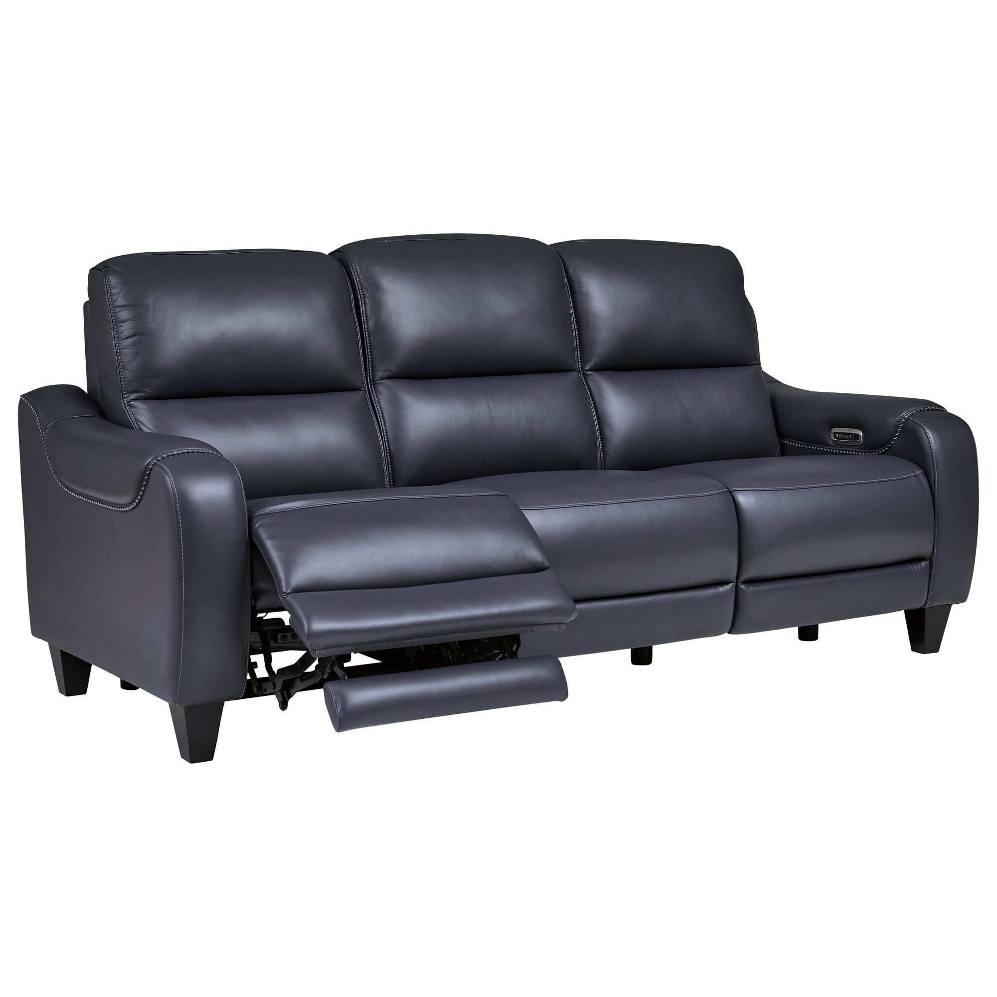 Signature Design by Ashley Mercomatic Power Reclining Sofa with Adjustable Headrest in Ocean NFM