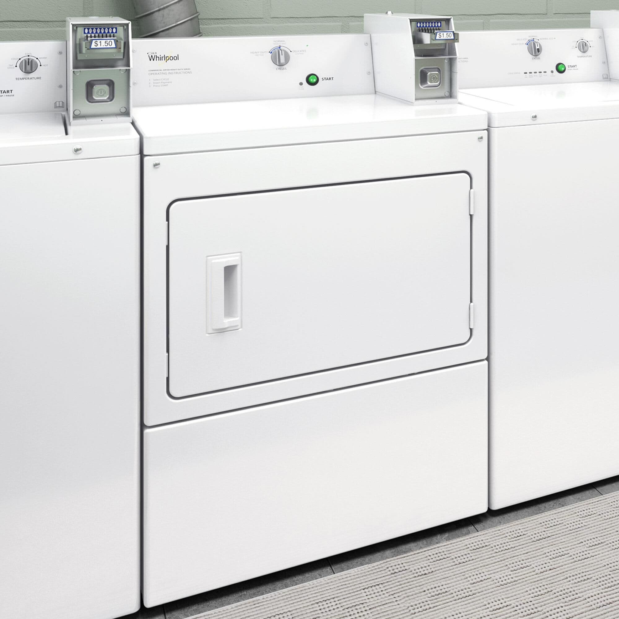 Whirlpool Commercial Electric Super-Capacity Dryer With Coin-Slide