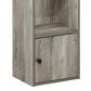 HOMLUX 3-Tier Shelf Bookcase with Door Storage Cabinet in French Oak, , large