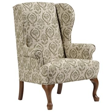 Best Home Furnishings Isadore Queen Anne Wing Back Chair in Lawn, , large