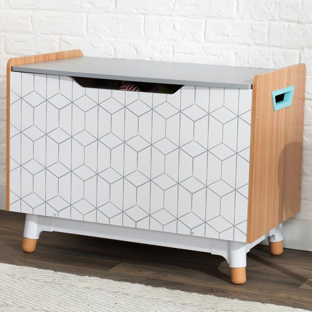 Kidkraft Mid-Century Kid Toy Box in Gray, , large