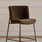 Moe"s Home Collection Early Barstool with Dark Brown Upholstery in Blackened Bronze, , large