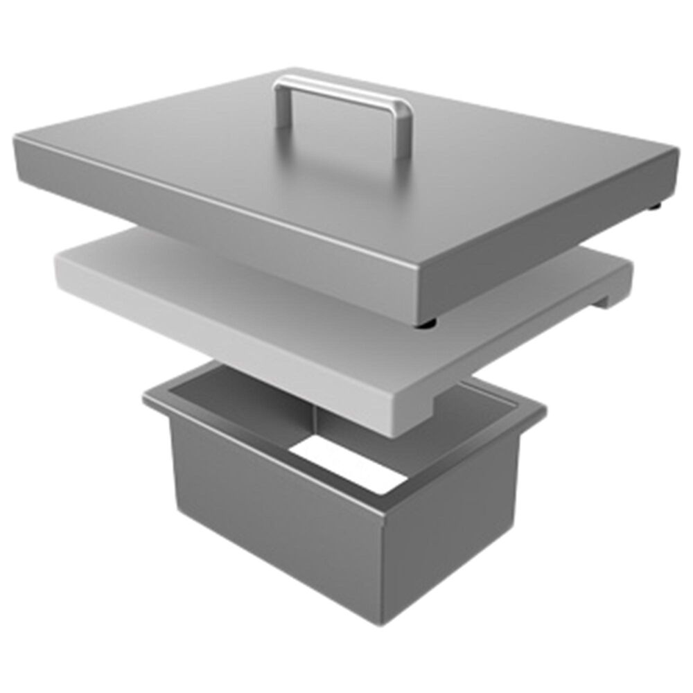 Hestan Outdoor Countertop Trash Chute with Cutting Board in Stainless Steel, , large