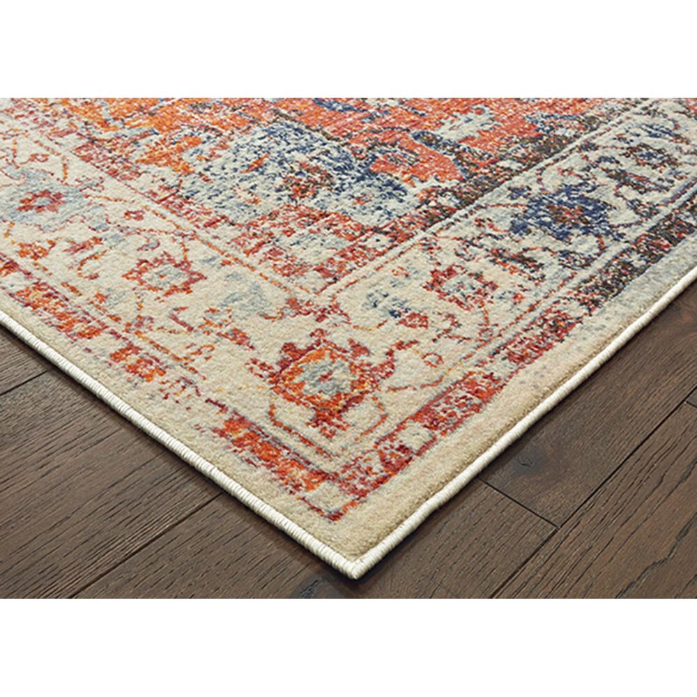 Oriental Weavers Pandora 70W 9&#39;10&quot; x 12&#39;10&quot; Blue and Orange Area Rug, , large