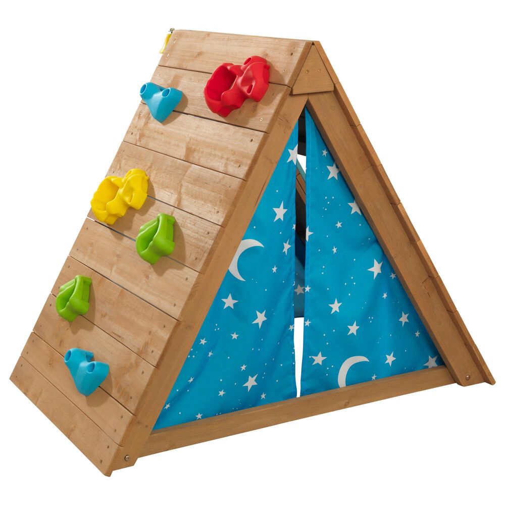 Kidkraft A Frame Hideaway &amp; Climber in Natural, , large